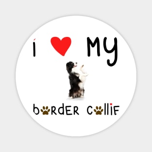 I Love My Border Collie Magnet